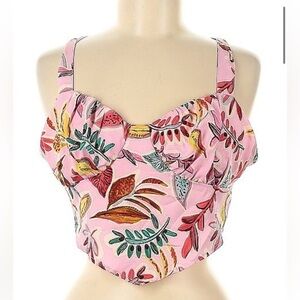 Tropical Pink Floral Women's Crop Top